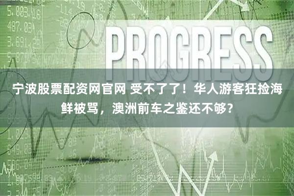 宁波股票配资网官网 受不了了！华人游客狂捡海鲜被骂，澳洲前车之鉴还不够？
