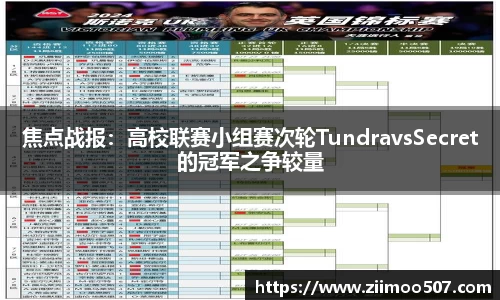 焦点战报：高校联赛小组赛次轮TundravsSecret的冠军之争较量